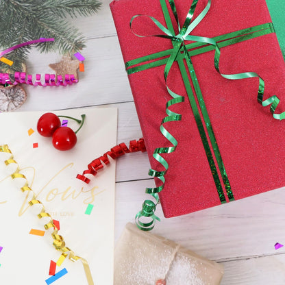 BEISHIDA 500 Yards Green Crimped Curling Ribbon Balloon String, Shiny Metallic Ribbon Roll for Gift Wrapping for Birthday Party Festival Art Craft Decor Florist Flowers Decoration