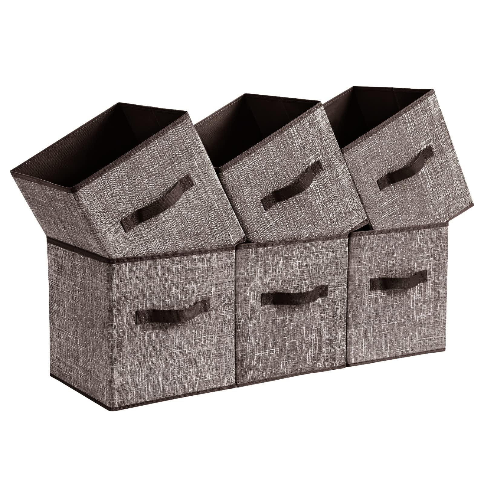 SONGMICS Storage Cubes, Set of 6, 11-Inch Foldable Closet Organizers