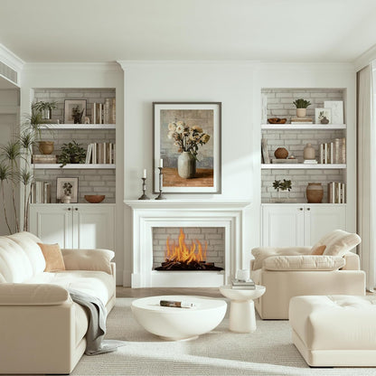 10 inches Deep Floating Shelves 36 inch Long, Wall Shelves Heavy Duty 70 lbs for Bedroom, Bathroom, Living Room, Kitchen, Office, Modern Shelf Home Decor with Invisible Bracket, White