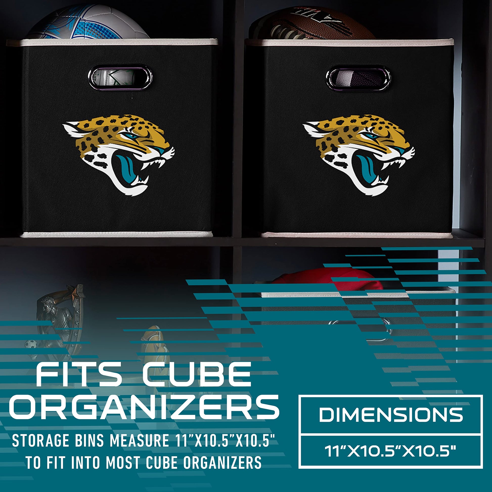 Franklin Sports NFL Jacksonville Jaguars Collapsible Storage Bin