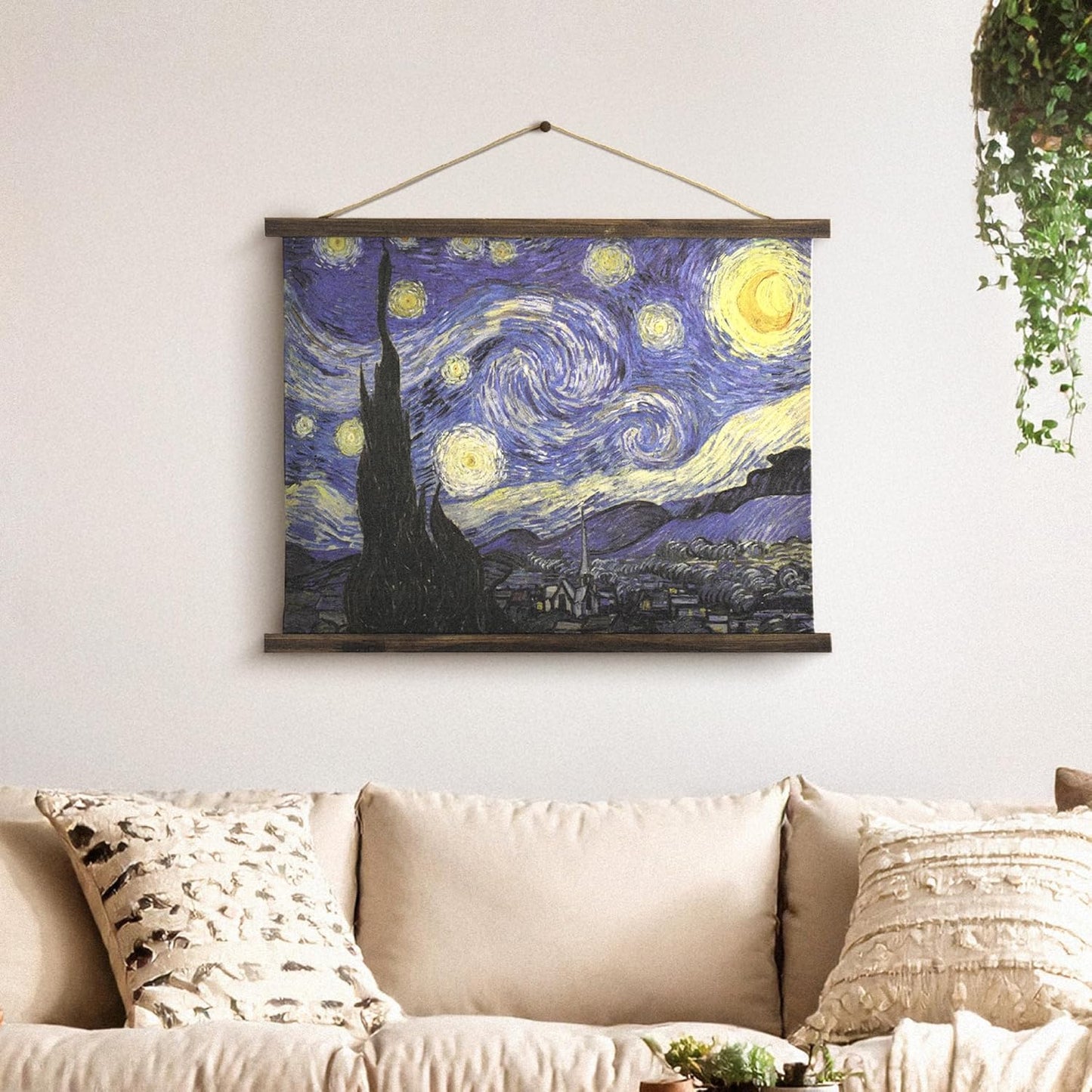 American Art Decor The Starry Night Over the Rhone Tapestry Wall Art by Vincent van Gogh