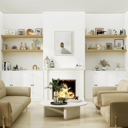 12" Deep Bathroom Floating Shelves for Wall Shelf Over Toilet Wall Mounted Farmhouse Long 55 inches Set of 1, Farmhouse Shelves with Invisible Brackets for Living Room, Kitchen, Bedroom,Oak