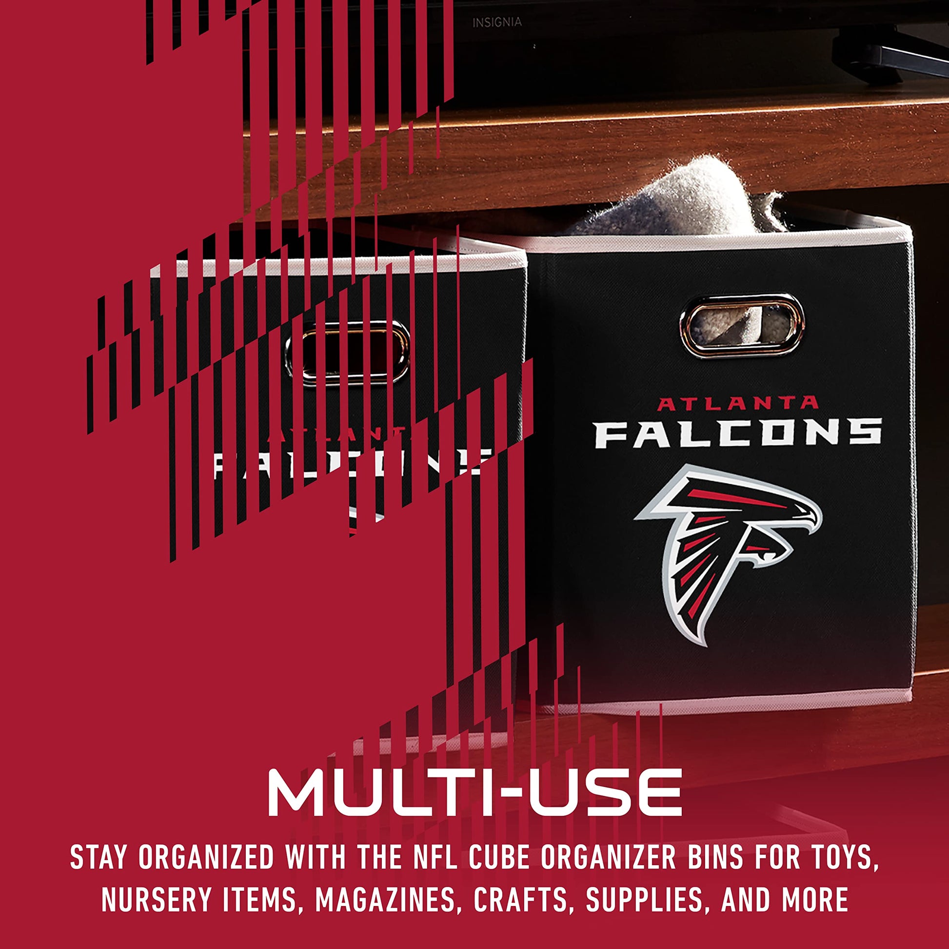 Franklin Sports NFL Atlanta Falcons Collapsible Storage Bin