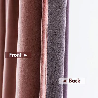 MIULEE Dusty Rose Pink Velvet Curtains Thermal Insulated Blackout Curtain Drapes for Bedroom Living Room Darkening 102 Inches Long Curtains Panels Rod Pocket Set of 2
