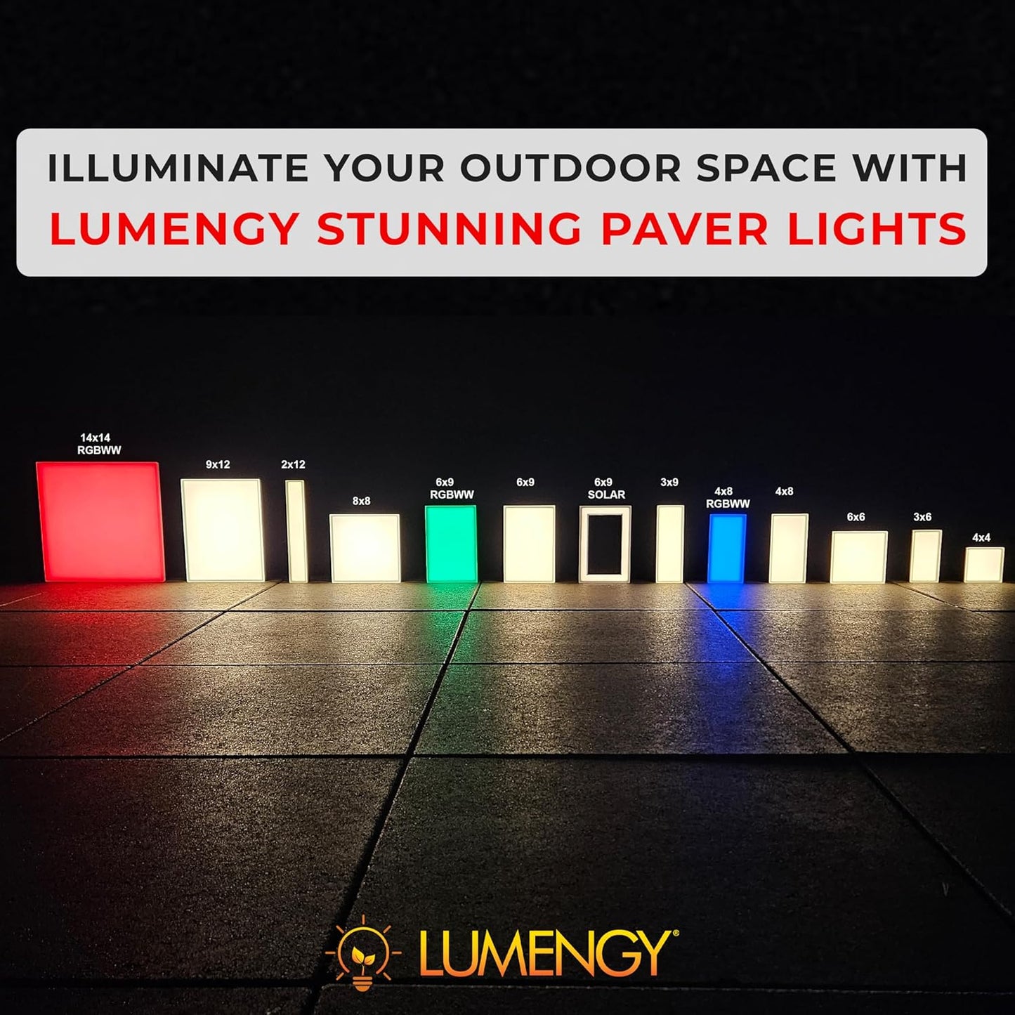LUMENGY Paver Light 6×6 Inch (5.9 inch X 5.9 inch), 5000K Brick Lighting for Pavers, Driveway, Pathway Patio, & Garden, 12V Waterproof IP67, Drive-Over Rated
