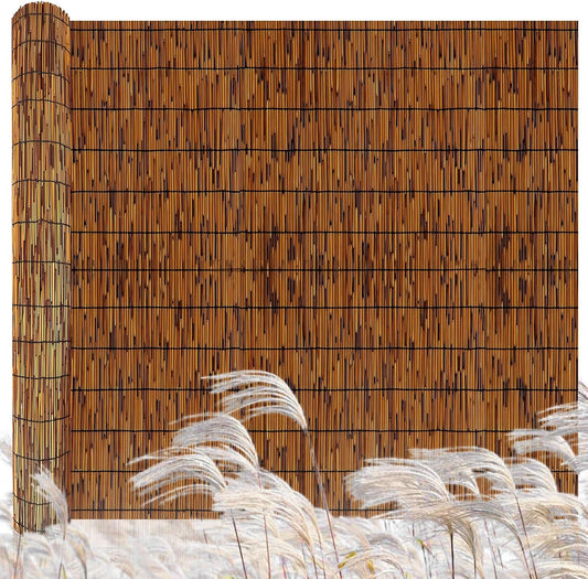 Natural Reed Fencing,4FT X 16.4FT Reed Screen Balcony Reed Fence Bamboo Screen Fencing for Outdoor