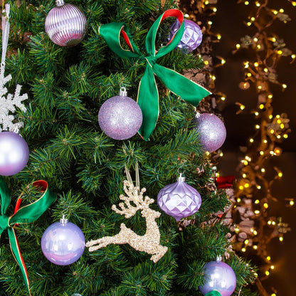 Every Day is Christmas Ornaments, Shatterproof Christmas Tree Ornament Set, Christmas Balls Decoration 35 Count (2.75"/70mm, Lilac Purple)