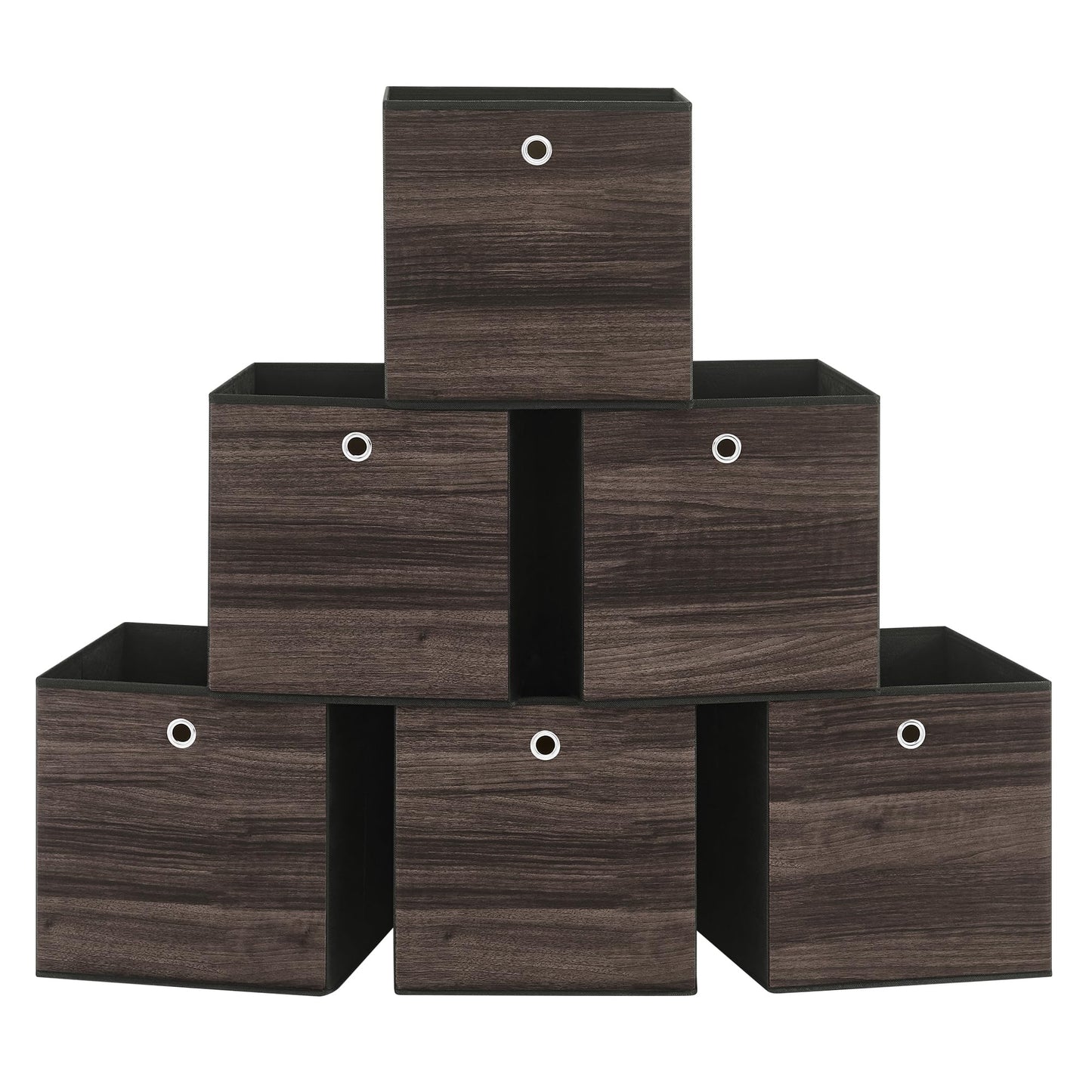 SONGMICS Storage Cubes, Set of 6, 13-Inch Foldable Closet Organizers