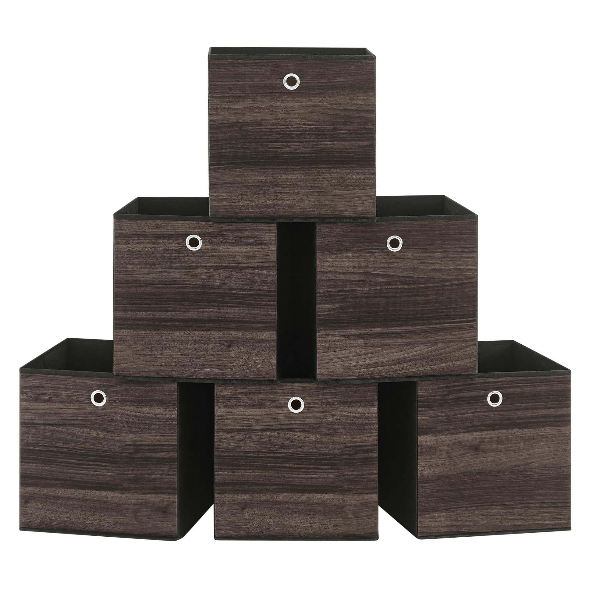 SONGMICS Storage Cubes, Set of 6, 13-Inch Foldable Closet Organizers