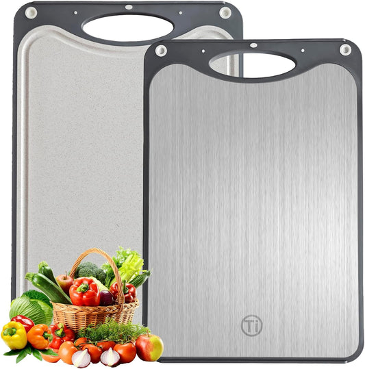 Titanium Cutting Board for Kitchen，Suitable for Handling Meat and Vegetables，Cutting Board Double