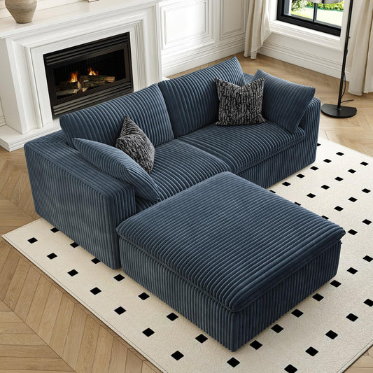 LoveSeat Cloud Couch Modular Sectional Sofa for Living Room,Modern Sofa with Deep Seat，2 Seater