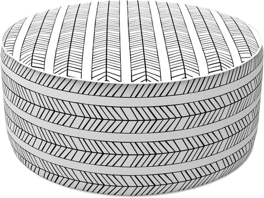 LVTXIII Outdoor/Indoor Inflatable Ottoman, Patio Footrest Stool, Portable Round Ottoman for Patio
