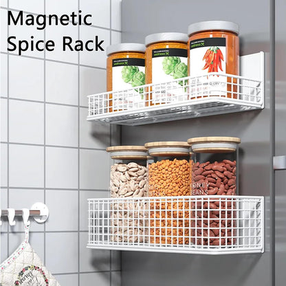 Magnetic Basket Magnetic Fridge Organizer Magnetic Pencil Holder Whiteboard Accessories Home Kitchen Organization (White-Low)