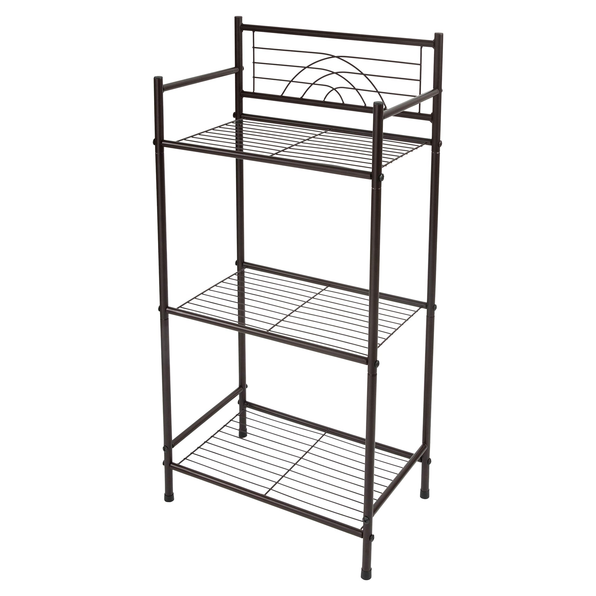 Bath Bliss 3 Tier Storage Shelf | Freestanding | Dimensions: 17.3"x 10.6"x 35.8 | Free Standing |