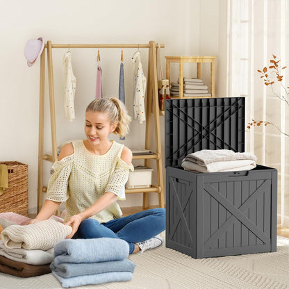 DRATO 32 Gallon Deck Box X pattern, Outdoor Storage Box for Patio Cushion, Sports Equipment, Garden Tools,Waterproof Patio Storage box, Lockable
