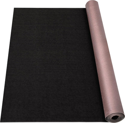 Marine Carpet, 5 FT x 15 FT Black Indoor/Outdoor Rug 0.2" Thick TPE Backed Non-Slip Boat Carpet Roll for Home, Patio, Porch, Deck