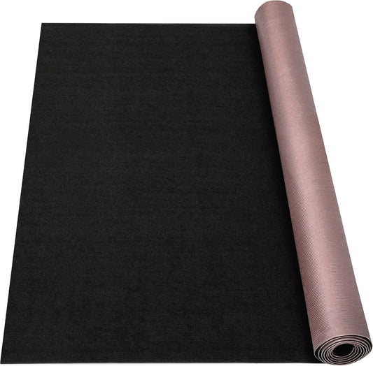 Marine Carpet,6 FT x 23 FT Black Indoor Outdoor Carpet 0.2" Thick Boat Carpet with Water-Proof TPE Backing, Non-Slide Outdoor Marine Carpet Roll for Home, Patio, Porch, Deck