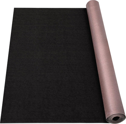 Marine Carpet - 6 FT x 10 FT Black Indoor Outdoor Rug (0.2" Thick) with Water-Proof TPE Backing, Non-Slip Outdoor Marine Carpet Roll for Home, Patio, Porch, Deck