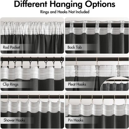 MIULEE Grey Velvet Curtains 90 inches Long 2 Panels - Luxury Pinch Pleated Room Darkening Window Drapes for Bedroom Living Room Thermal Insulated Super Soft Blackout, Back Tab Rod Pocket Gray