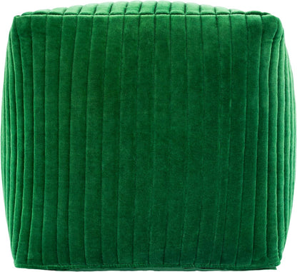 Mark&Day Pouf Ottoman, Rubbach Modern Dark Green Cube Pouf Foot Rest for Living Room, Bedroom and Boho Home Decor (16"x16"x16")