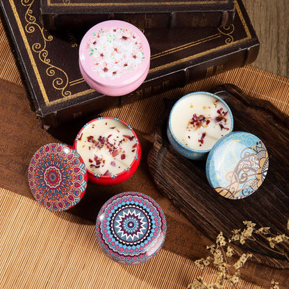 Aromatherapy Soy Candles Gift Set for Women ??4 Pack Scented Candle Set with Lavender, Rose, Jasmine & Freesia, Relaxing Stress Relief Gifts, Mother?™s Day, Christmas,Small Candles for Gifts