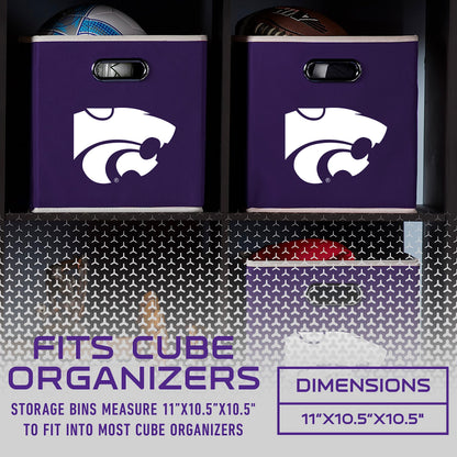 Franklin Sports NCAA Storage Bin - Cube Organizer - Kansas State