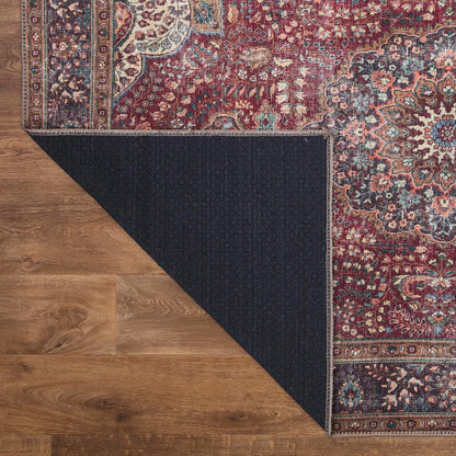 Keen Home Design 8x10 Rug - Machine Washable Area Rug with Non-Slip Backing, Ideal for Living Room, Dining Room, Bedroom - Vintage, Easy Clean, Durable, Low Pile Rug - (8' x 10')