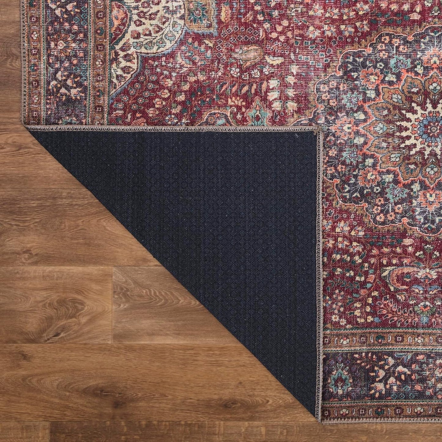 Keen Home Design 4x6 Rug - Machine Washable Area Rug with Non-Slip Backing, Ideal for Living Room, Dining Room, Bedroom - Vintage, Easy Clean, Durable, Low Pile Rug - (4' x 6')