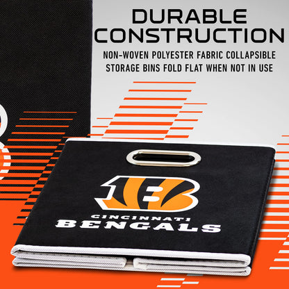 Franklin Sports NFL Cincinnati Bengals Collapsible Storage Bin