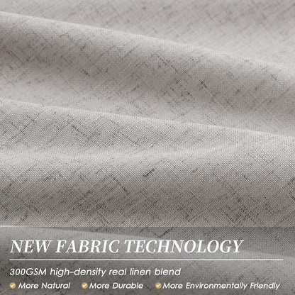 BOODII Room Darkening Curtains 120 Inch Back Tab Thermal Insulated Black Out Linen Drapes Extra Long Blackout Curtains for Patio Door Large Window Ceiling to Floor Light Blocking Silver Gray 52x120