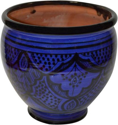 Treasures Of Morocco Flower Pot Moroccan Spanish Garden Drain Hole Ceramic Planter Handmade Multicolored