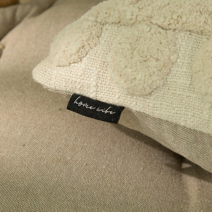 Tufted Boho Pillow Covers 18X18 Inch Throw Pillow Covers Decorative Cushion Cover Exquisitely Crafted with Hand-Finished Tuft Farmhouse Pillow Case for Couch Sofa Bed Living Room Bedroom