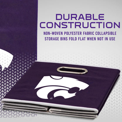 Franklin Sports NCAA Storage Bin - Cube Organizer - Kansas State