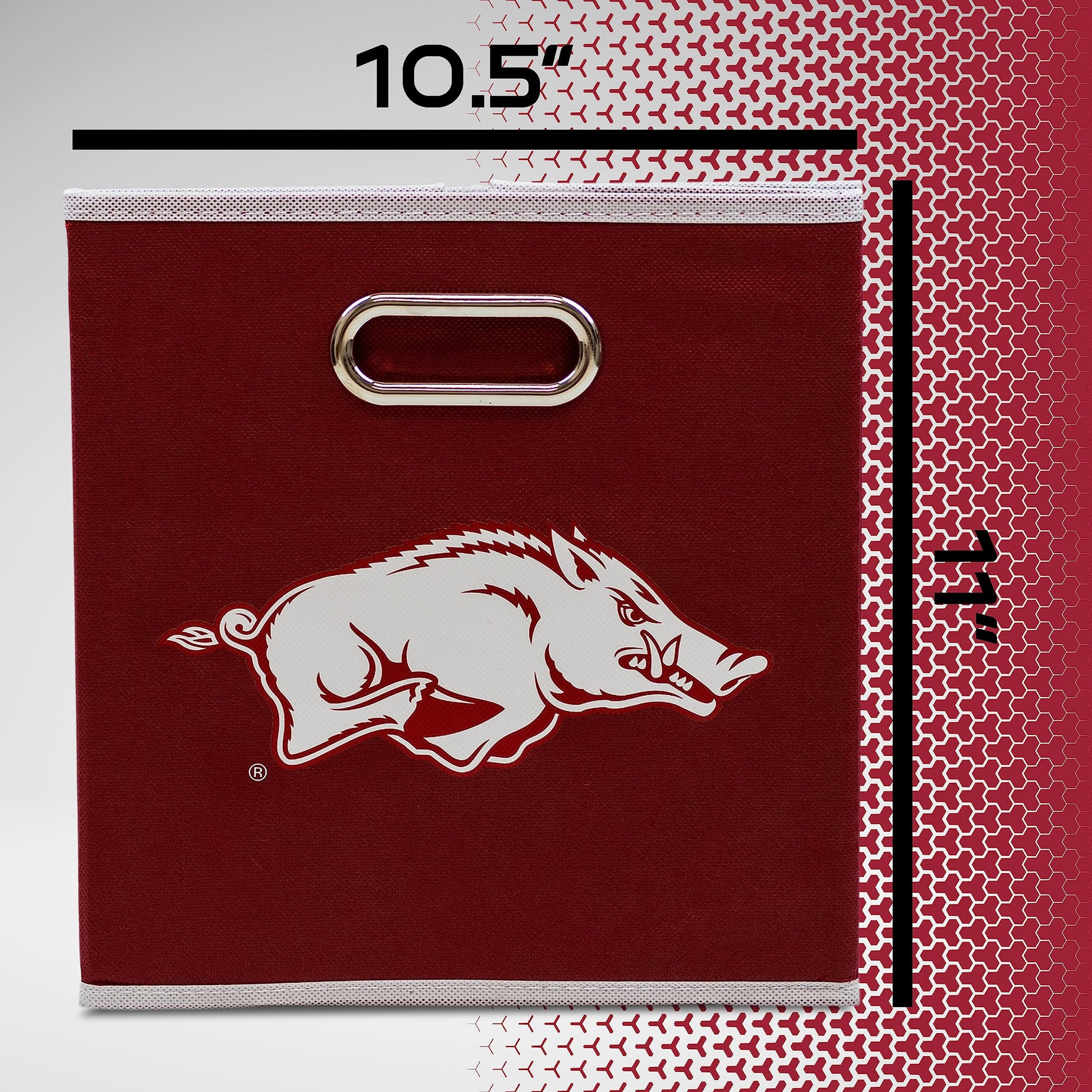 Franklin Sports NCAA Storage Bin - Cube Organizer - Arkansas