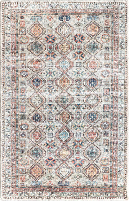 Keen Home Design 2x3 Rug - Machine Washable Entry Rug with Non-Slip Backing, Ideal for Enteryway, Kitchen, Bathroom, Laundry Room - Vintage, Easy Clean, Durable, Low Pile Rug - (2' x 3')