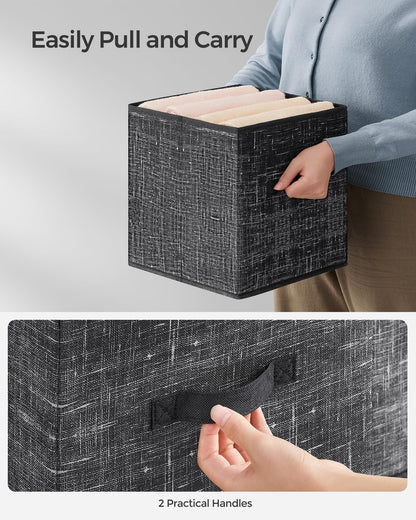 SONGMICS Storage Cubes, Set of 8, 13-Inch Foldable Closet Organizers