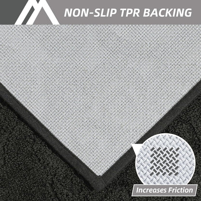 COSY HOMEER-Door-Mat-Non-Slip-Entryway-Rug 24”x36” Absorbent Welcome Mats Washable Dirt Trapper Door Mat Entrance Floor Mats for Front Back Doormats and Wet Shoes,Black