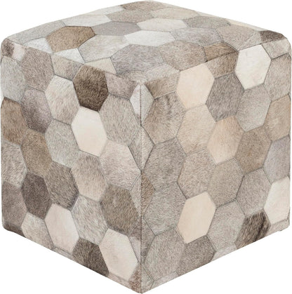Mark&Day Pouf Ottoman, Gutenstein Rustic Ivory Cube Pouf Foot Rest for Living Room, Bedroom and Boho Home Decor (18"x18"x18")