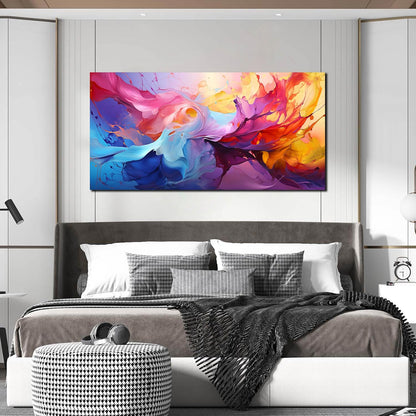 GUGIKA Abstract Wall Art for Living Room, Colorful Canvas Wall Decor for Bedroom, Picture Print, Size 48x24 Inches