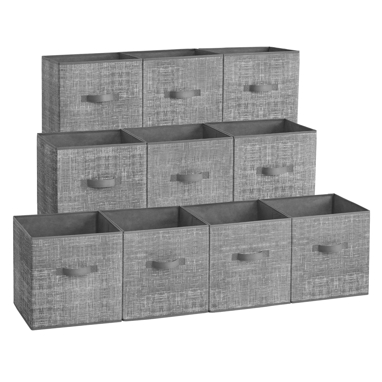 SONGMICS Storage Cubes, Set of 10, 11-Inch Foldable Closet Organizers