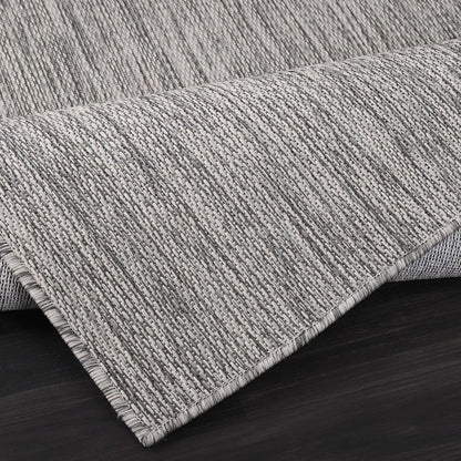CAMILSON Outdoor Rug 8x10 Modern Area Rugs for Indoor and Outdoor Patios and Porches - Waterproof, Washable, Non-Shedding, Easy-to-Clean Outside Carpet (8 x 10, Solid - Silver Gray)