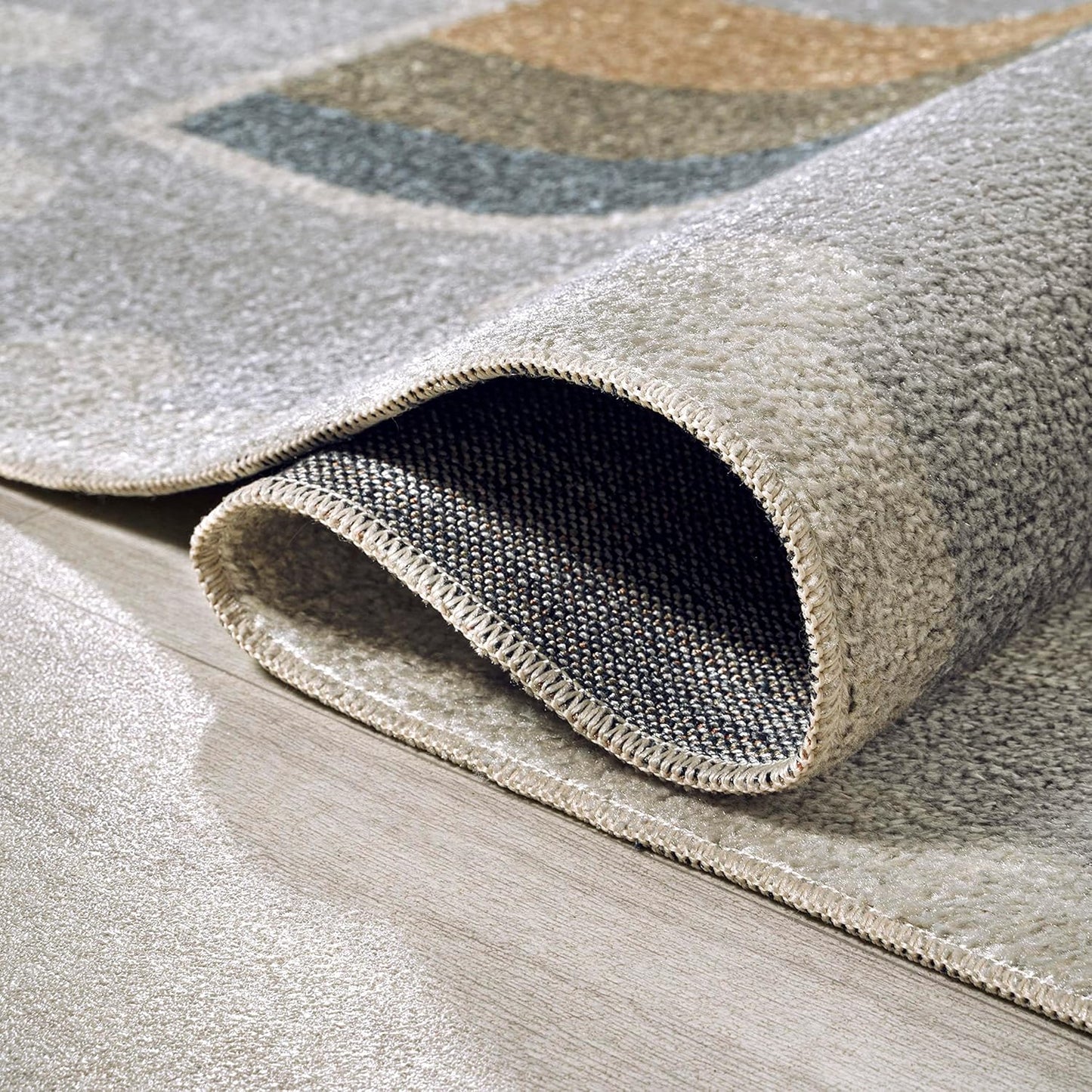 JONATHAN Y Machine-Washable Gray/Ivory/Yellow Indoor Area Rug, 3x5, Minha Rainbow Dots, Kids & Novelty, Casual, Classic, Bedroom, Kitchen, Living Room, Easy-Cleaning, Non-Shedding (KDW102A-3)