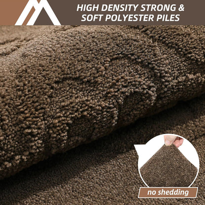 COSY HOMEER-Door-Mat-Non-Slip-Entryway-Rug 32”x48” Absorbent Welcome Mats Washable Dirt Trapper Door Mat Entrance Floor Mats for Front Back Doormats and Wet Shoes,Brown