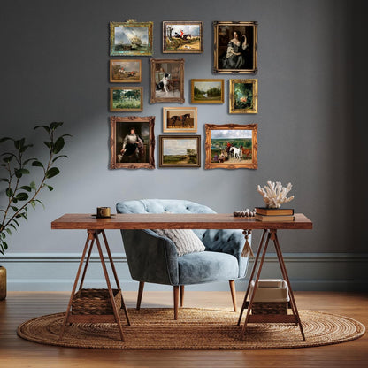 LANCHI95 12 PCS Vintage Victorian Wall Decor, Classic Maximalist Wall Decor, Coquette Vintage Art Prints, Victorian Wall Art, Vintage Paintings Pictures Moody Maximalist Decor (UNFRAMED)