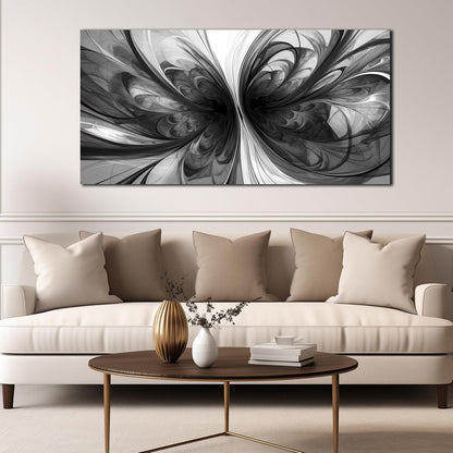 Large Abstract Canvas Wall Art Living Room Black Art Wall Decor for Office Teenage Boy Room Decor 29 x 59 Inch