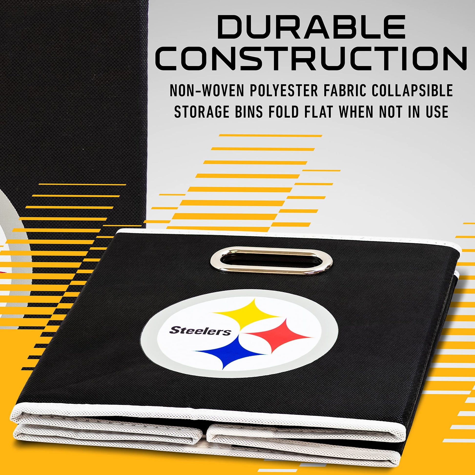 Franklin Sports NFL Pittsburgh Steelers Collapsible Storage Bin