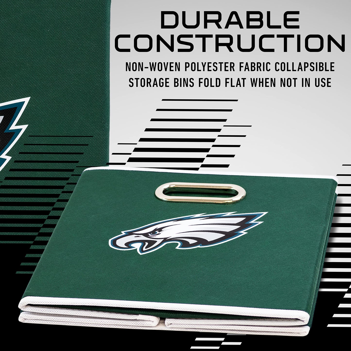 Franklin Sports NFL Philadelphia Eagles Collapsible Storage Bin