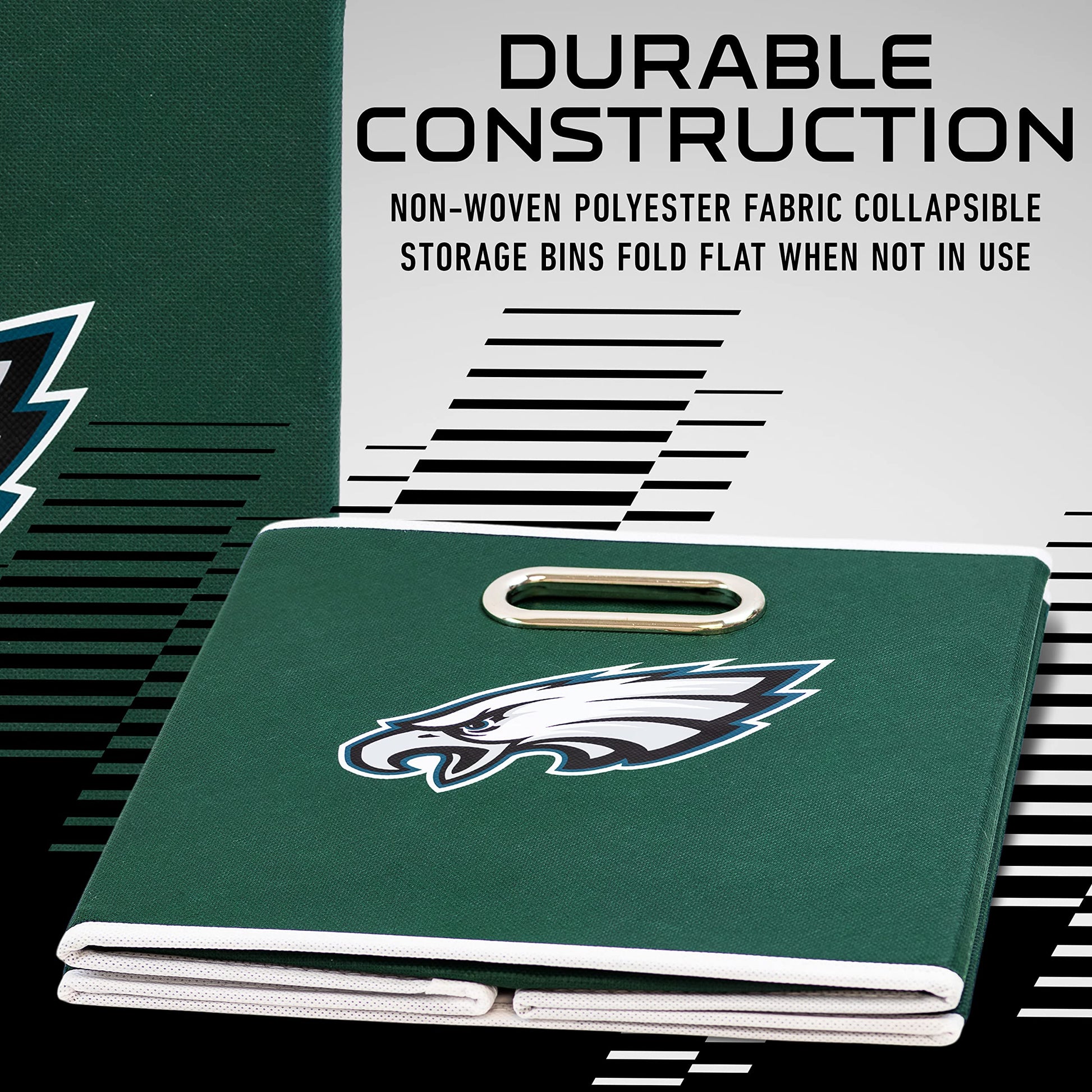 Franklin Sports NFL Philadelphia Eagles Collapsible Storage Bin