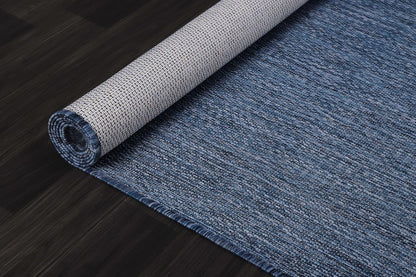 CAMILSON Outdoor Rug 8x10 Modern Area Rugs for Indoor and Outdoor Patios and Porches - Waterproof, Washable, Non-Shedding, Easy-to-Clean Outside Carpet (8 x 10, Solid - Navy Blue)