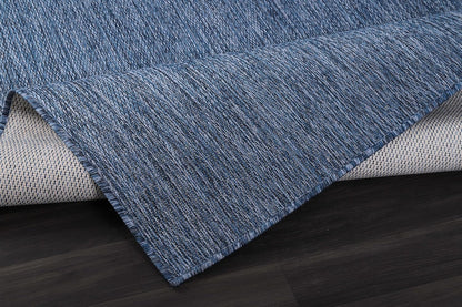 CAMILSON Outdoor Rug 5x7 Modern Area Rugs for Indoor and Outdoor Patios and Porches - Waterproof, Washable, Non-Shedding, Easy-to-Clean Outside Carpet (5 x 7, Solid - Navy Blue)